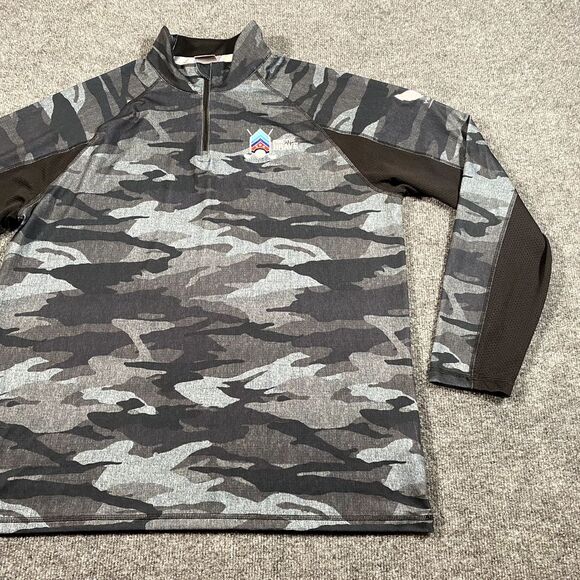 Puma Volition America Mens Large Camo 1/4 Zip Pullover Golf Fore the Brave - Picture 3 of 13